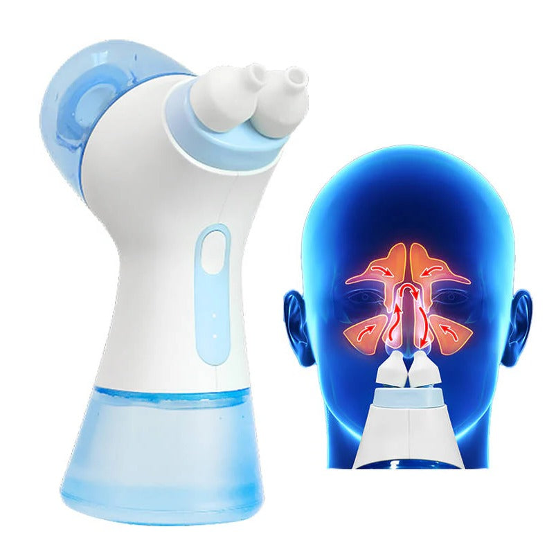 Rechargeable, waterproof nasal cleanser provides congestion & sinus relief. Dual-action for better breathing.