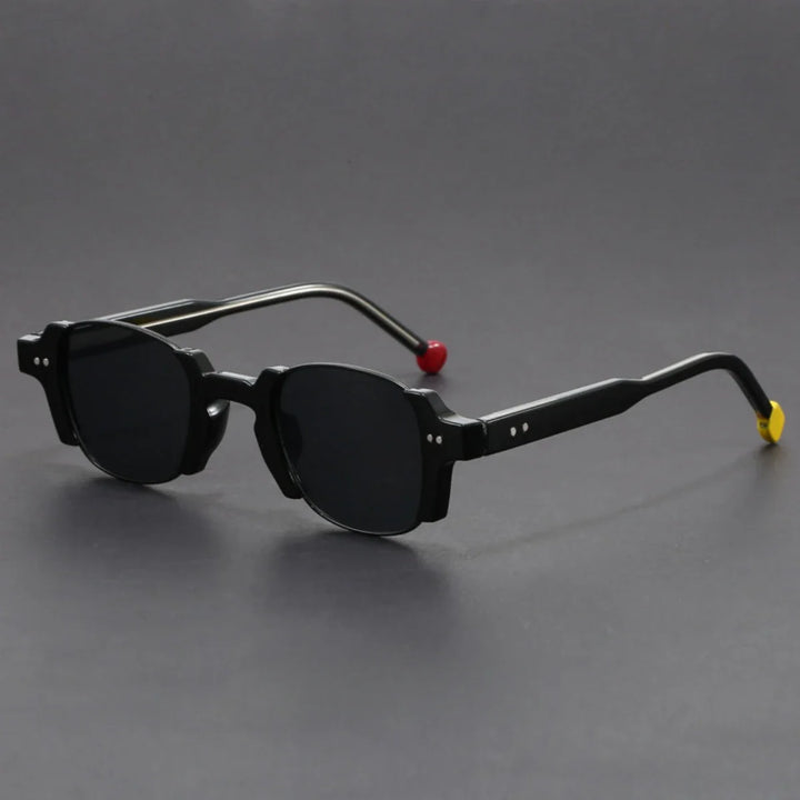 Modern unisex rectangular half-rim sunglasses ideal for everyday fashion and sun protection.