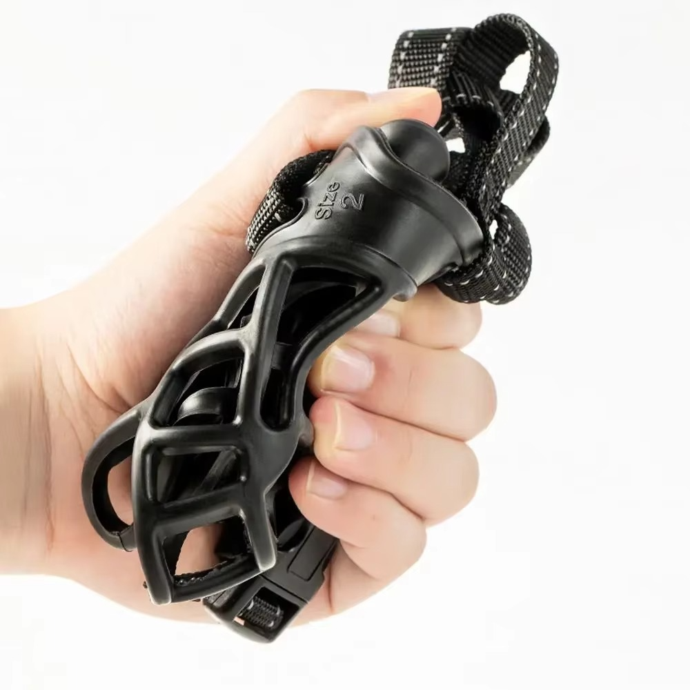 Adjustable, water-friendly dog muzzle ensures canine comfort. Breathable design for training, walking & outdoor gear.