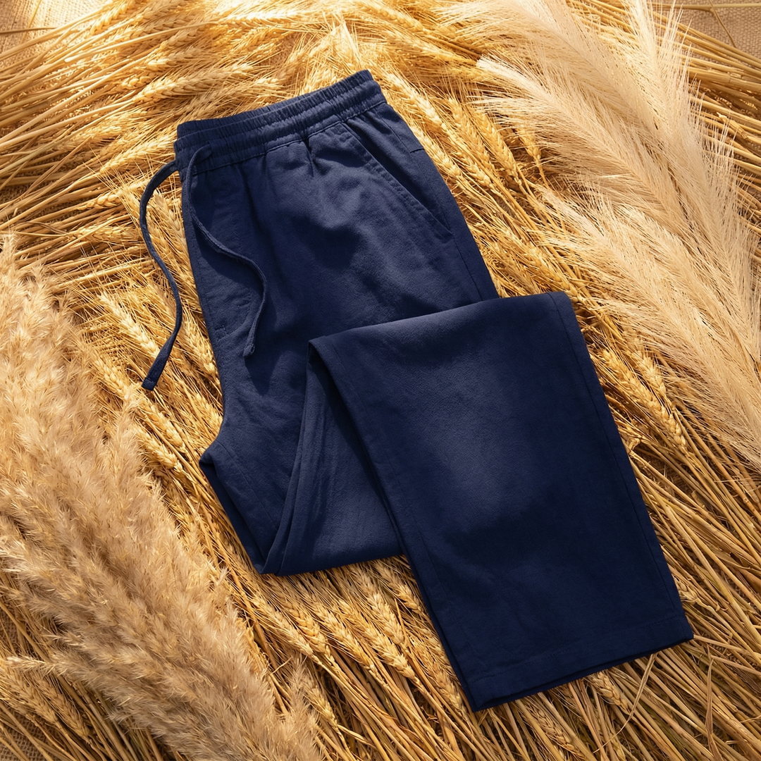 Comfortable unisex drawstring pants in a relaxed fit. Perfect casual wear with adjustable waist for lounging or summer style.