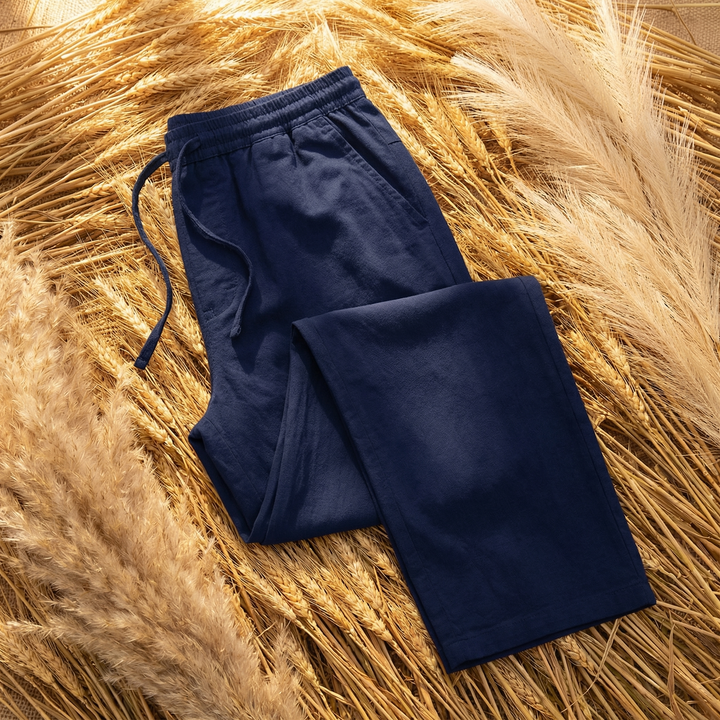 Comfortable unisex drawstring pants in a relaxed fit. Perfect casual wear with adjustable waist for lounging or summer style.