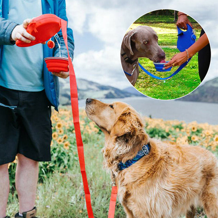 Unisex retractable dog leash, 4-in-1 multifunction, for pet walking