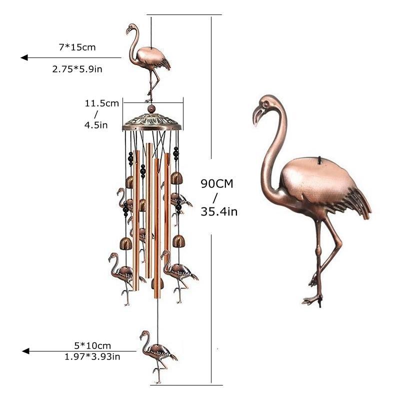 Decorative bronze wind chime, featuring charming animal figures, an essential outdoor home decor piece