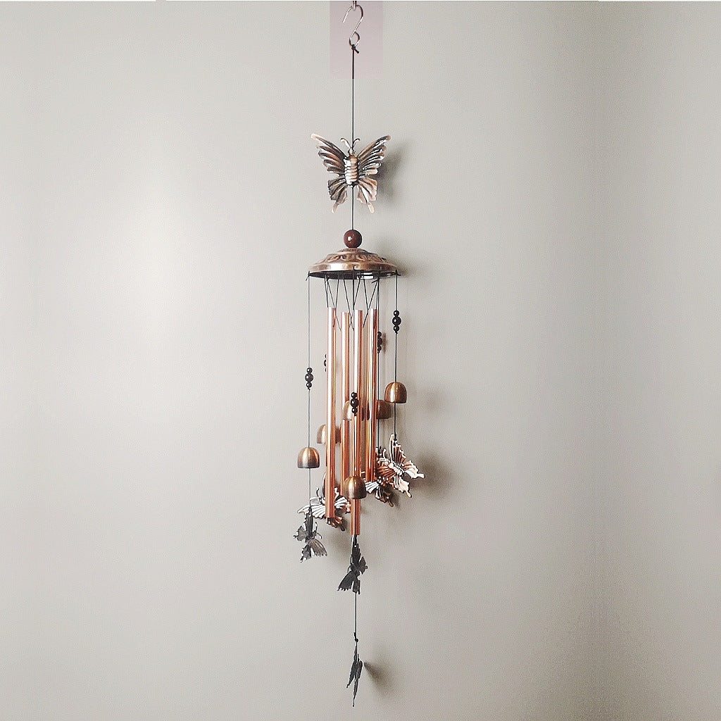 Handmade bronze animal wind chime, a vintage-inspired piece perfect for outdoor garden and home decor