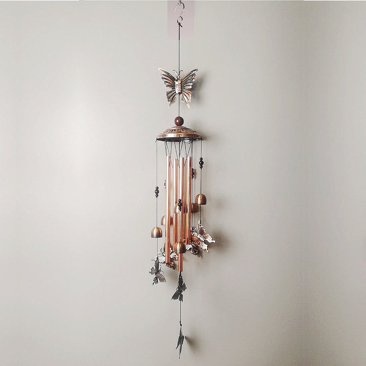 Handmade bronze animal wind chime, a vintage-inspired piece perfect for outdoor garden and home decor