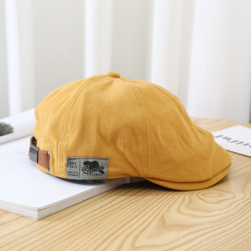 Outdoor-ready unisex cotton beret, capturing the essence of retro fashion effortlessly.