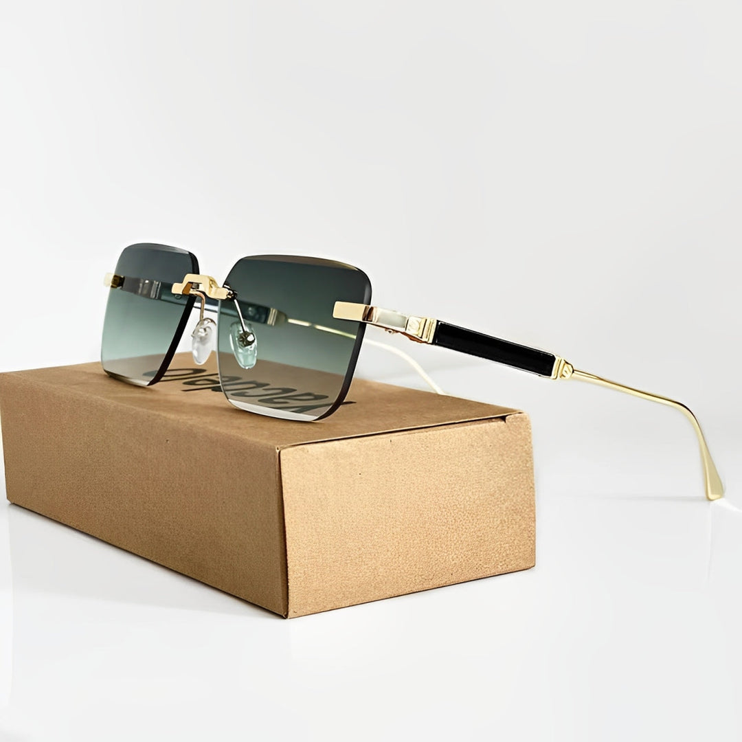 Unisex retro style sunglasses with gradient lenses, offering UV400 protection and a fashionable look for summer.