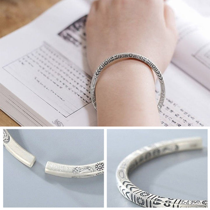 Stylish unisex retro totem bracelet, ethnic design, perfect copper bangle jewelry gift