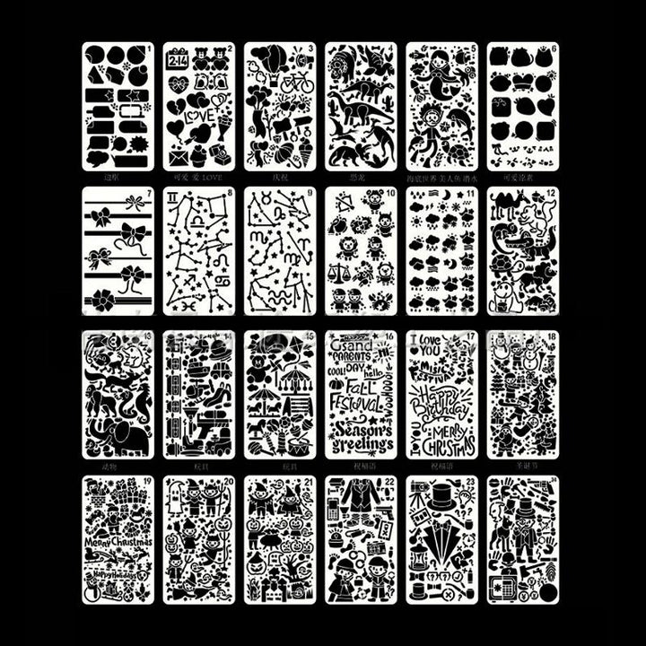 Craft project reusable stencils, offering a fun way to create unique art designs