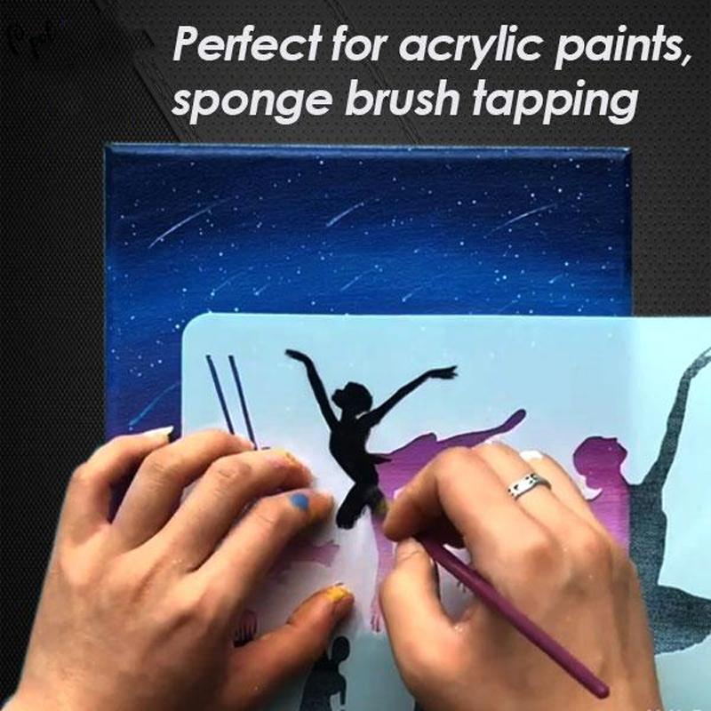 Drawing stencils for creative projects, featuring various shapes for art and crafts