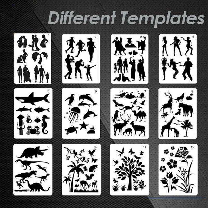 Reusable art stencils for painting and drawing, an essential for craft enthusiasts