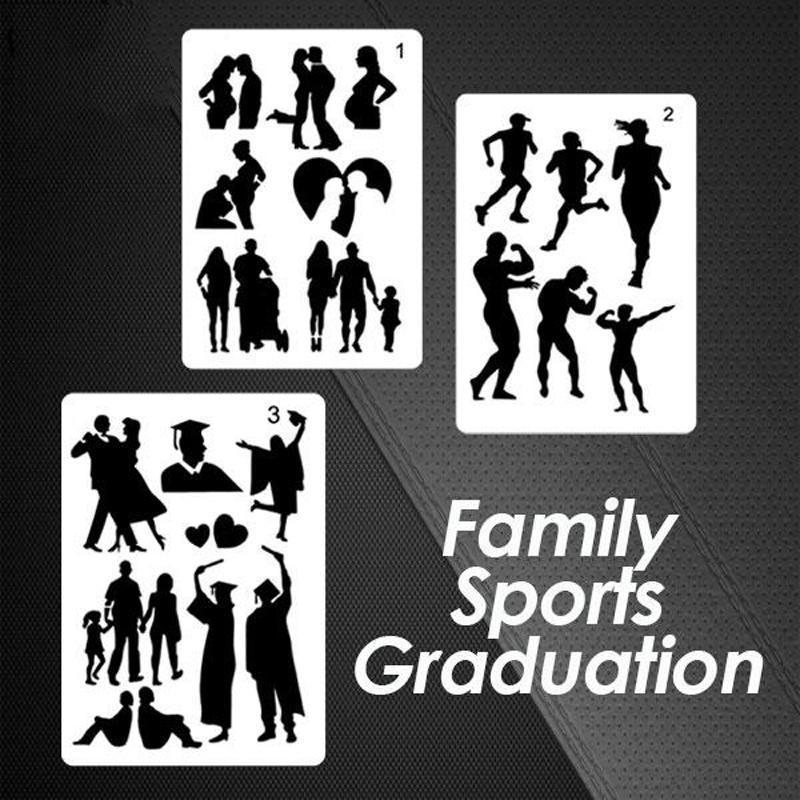 Unisex drawing stencils for artistic expression, promoting creativity in DIY art projects