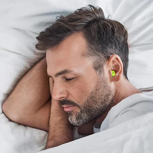 Reusable ear protection for snoring & noise reduction, ensuring peaceful sleep and improved focus.