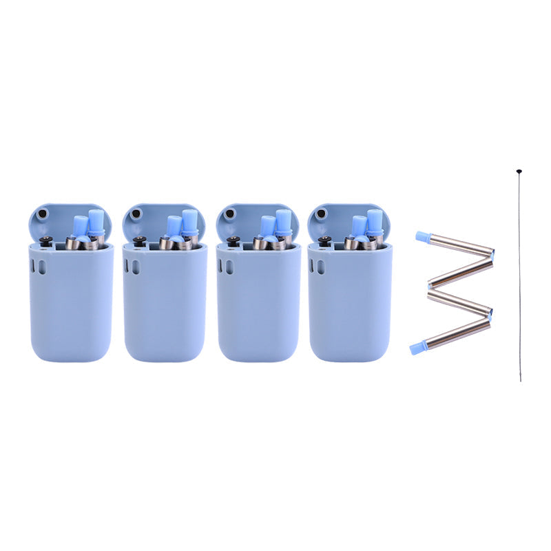 Sustainable and reusable: stainless steel folding straw, durable for daily use, an eco-friendly choice.