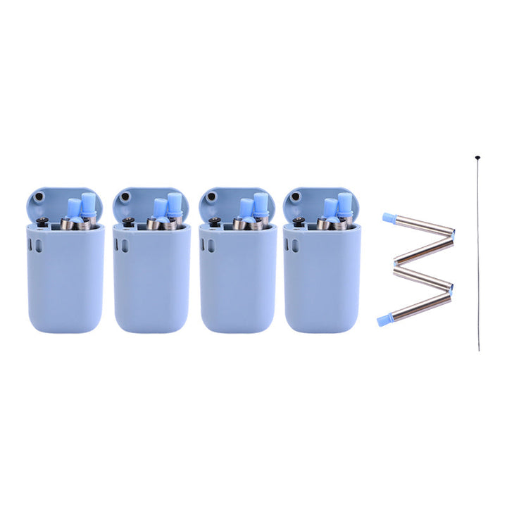 Sustainable and reusable: stainless steel folding straw, durable for daily use, an eco-friendly choice.