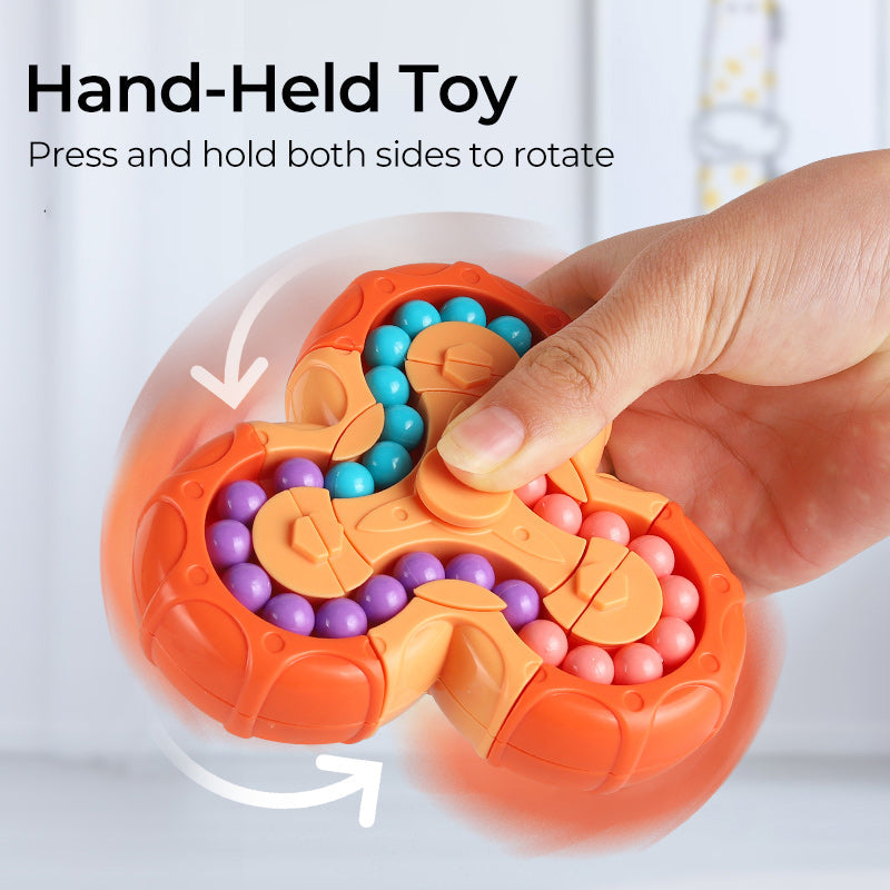 Unisex rotating magic bean puzzle toy for stress relief & brain-teaser fun