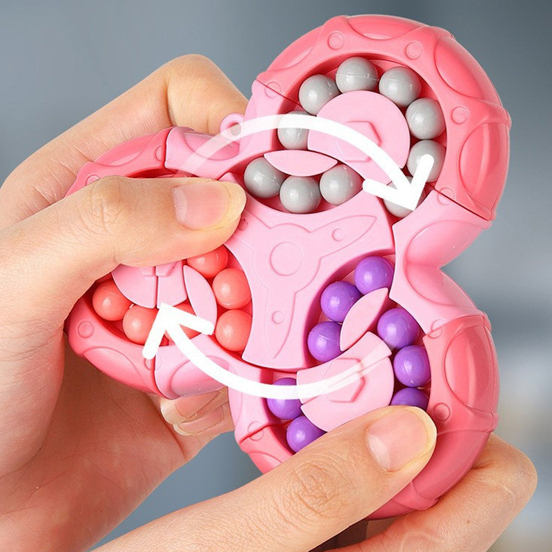Close-up of a magic bean puzzle toy, colorful and engaging brain teaser