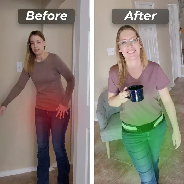 Ergonomic SI joint belt for sciatica pain, offering hip & lumbar support.