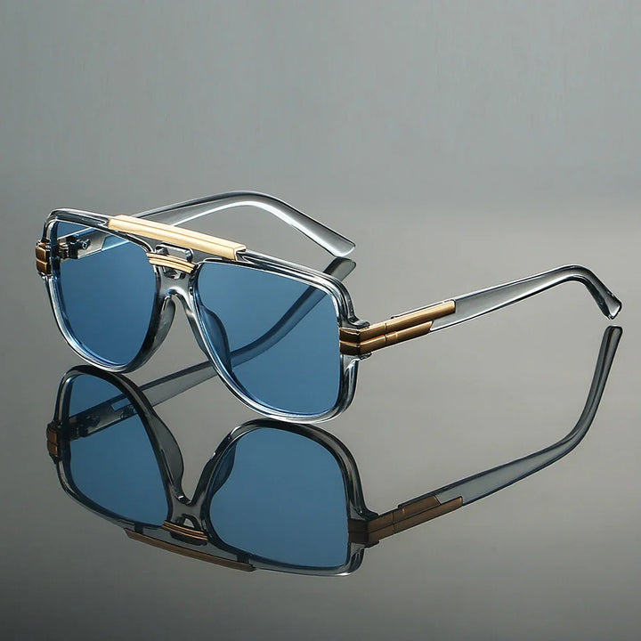 Unisex sculpted design sunglasses for modern fashion. Lightweight and durable eyewear.