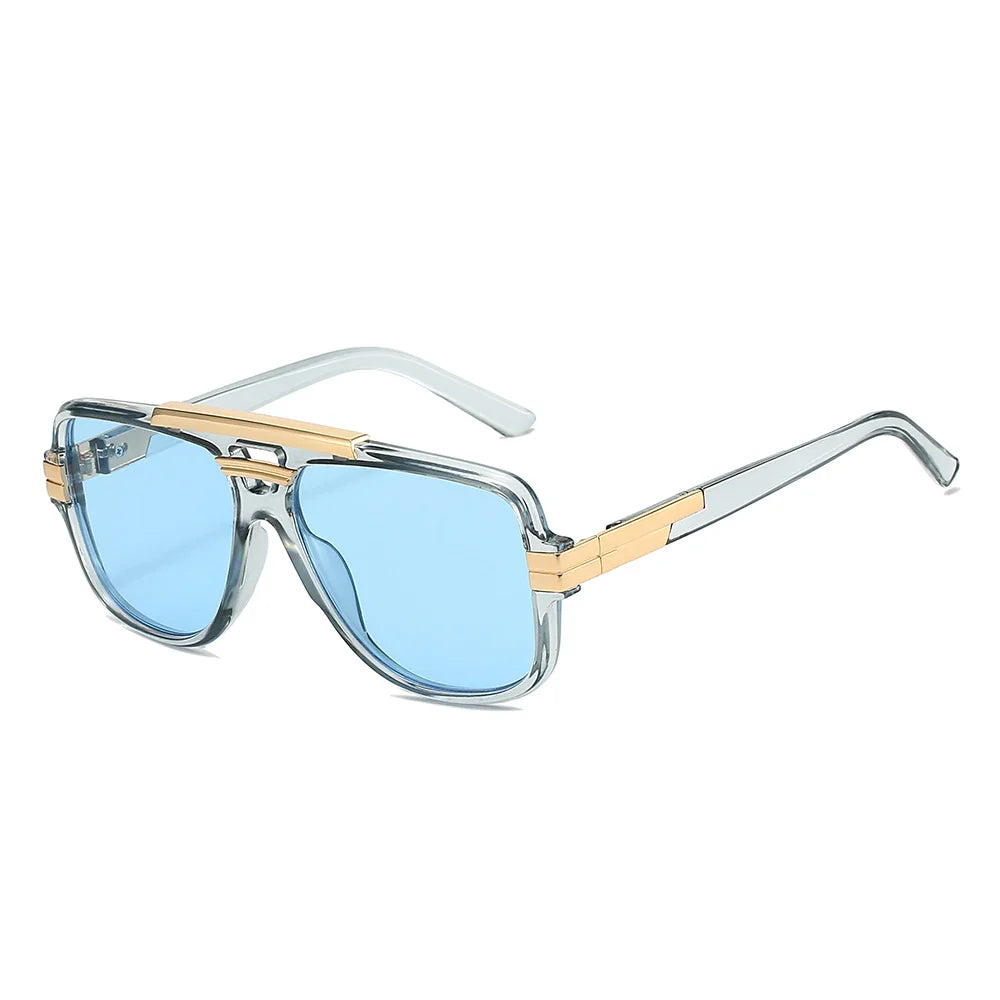 Contemporary sculpted design sunglasses for unisex fashion, a lightweight and essential accessory.
