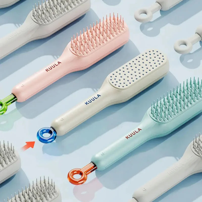 Unisex hair brush in a sleek design, perfect for stimulating scalp massage and hair health