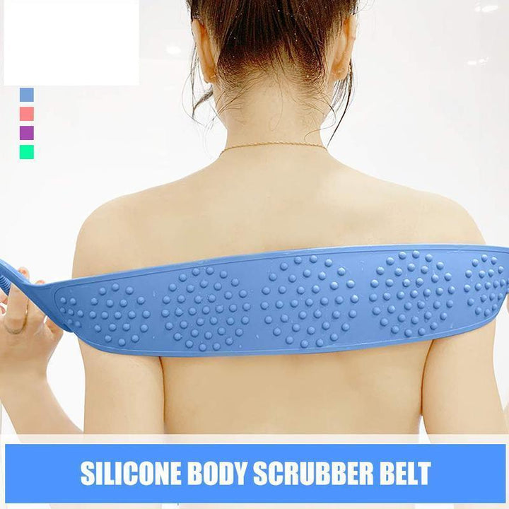 Unisex silicone back scrubber bath belt for exfoliation, skin care tool