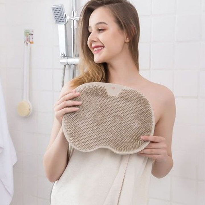 Full-body cleaning solution: flexible silicone shower scrubber and massager with grip