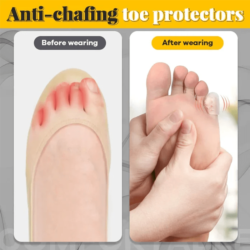 Ergonomic silicone toe protector, designed for comfort and personal health foot care