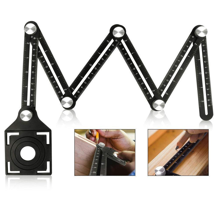 Multi-angle measuring tool made of six-fold aluminum alloy for serious craftsmen.