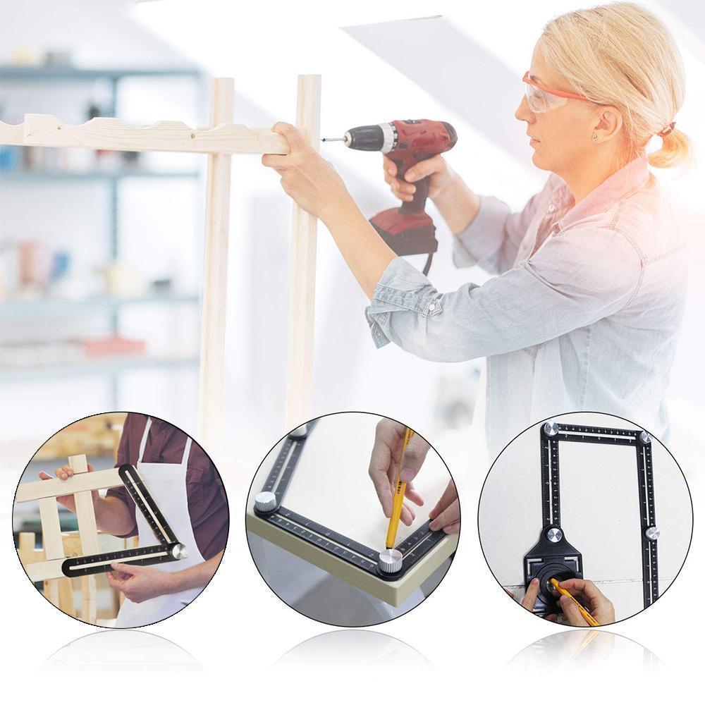 Ergonomic six-fold aluminum measuring tool, ensuring accuracy in all your projects.
