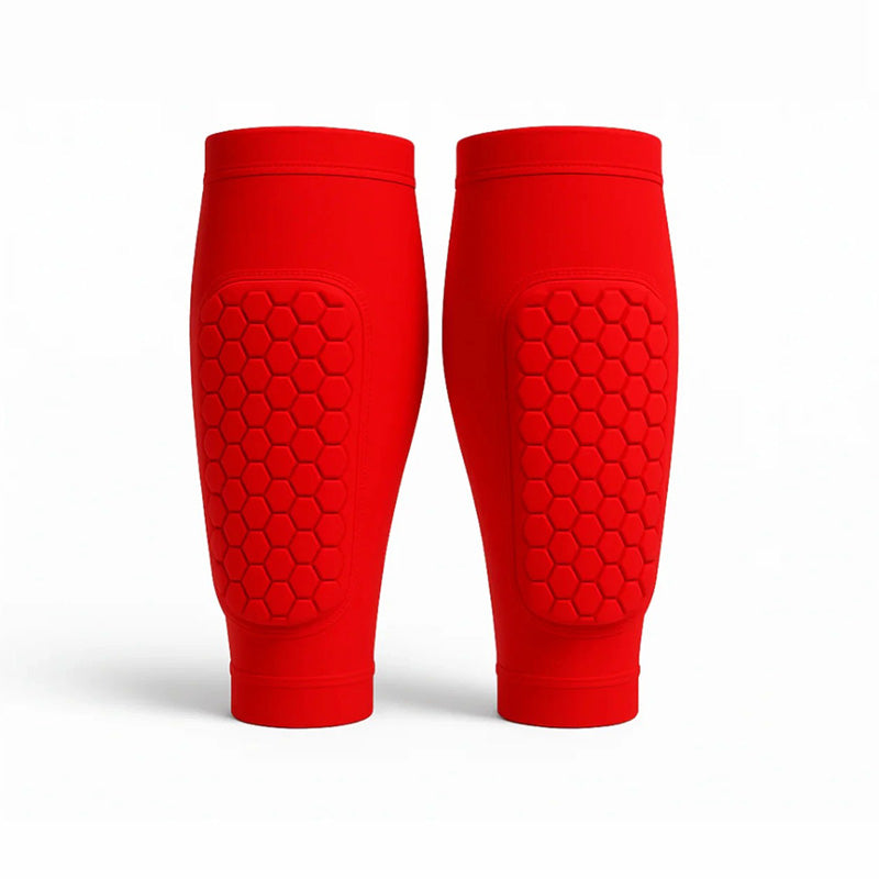 Comfort-fit shin guards for unisex athletes playing soccer and skiing. Essential sports gear for leg support.