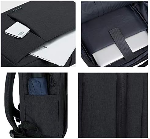 Organized unisex tech backpack for students & professionals, slim design with a convenient USB port.