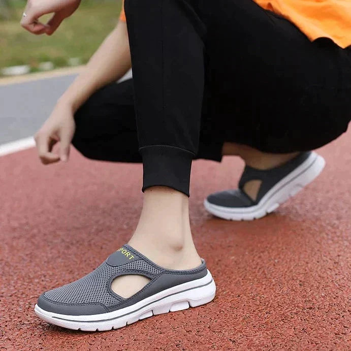 Breathable slip-on walking shoes for men & women, offering lightweight comfort and easy wear.