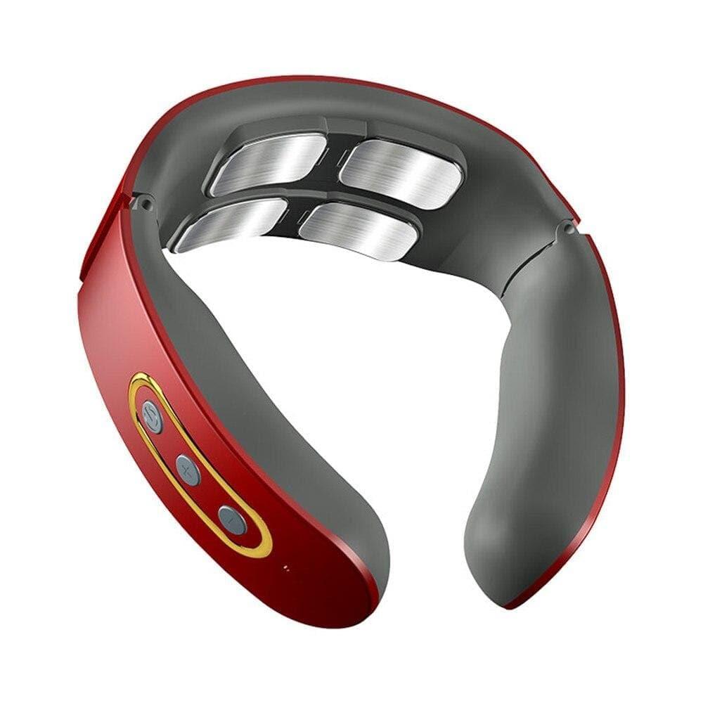 Unisex smart 4D neck and shoulder massager, providing portable heat relief for muscle relaxation & pain.