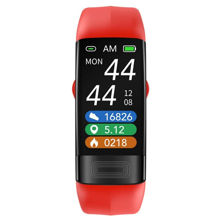 Activity tracker smartwatch with EKG & heart rate. Unisex design, water resistant silicone band. For daily health monitoring.