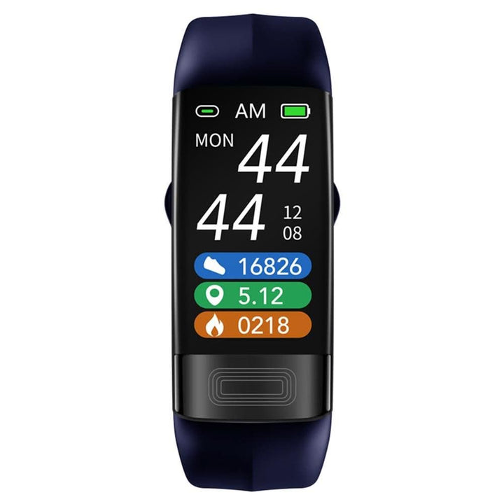 Sleek unisex smart fitness tracker with comfortable silicone band. Wearable tech for EKG, heart rate & activity tracking.