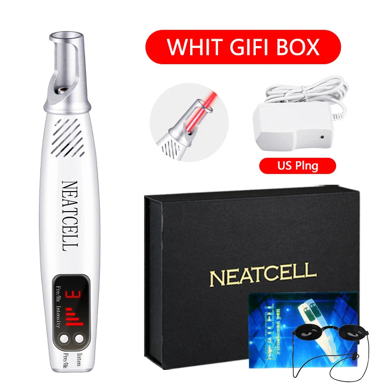 Unisex smart laser pen with picosecond technology for safe & effective tattoo, spot, & pigment removal.