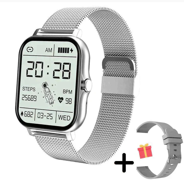 New unisex activity tracker smartwatch. Monitor health, fitness & make calls with this versatile wearable tech.