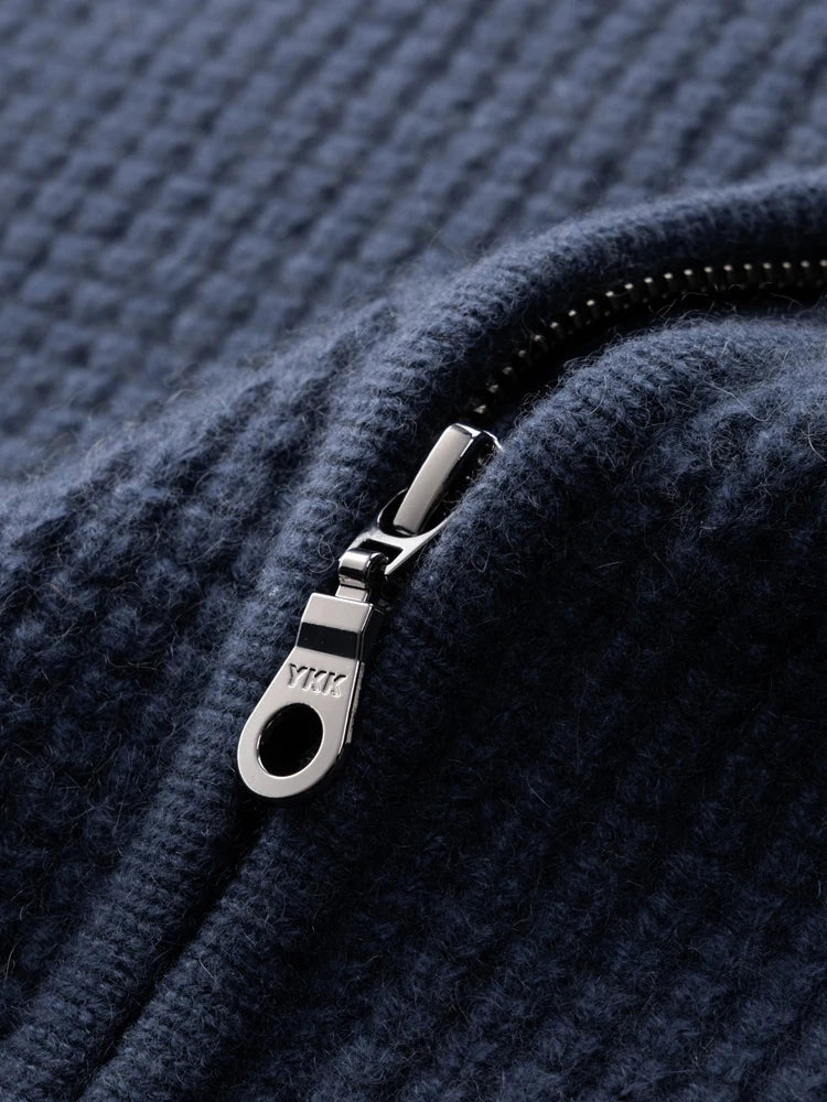Everyday unisex soft full-zip hoodie in midnight navy, designed for ultimate comfort and casual layering.