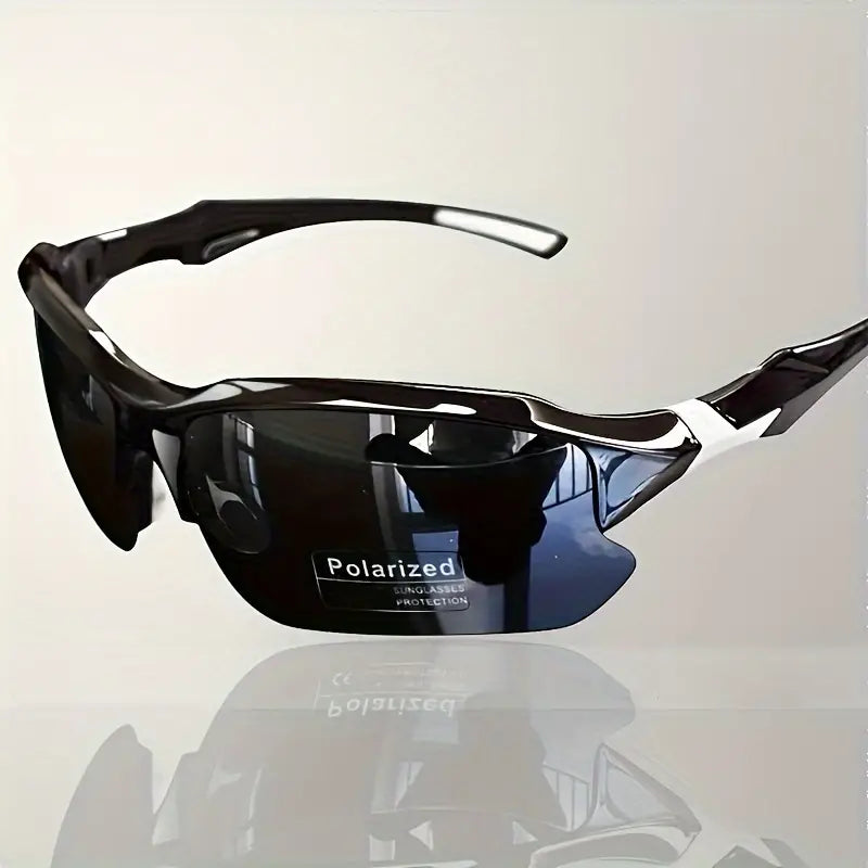 Unisex sport sunglasses for glare protection & comfort during outdoor activities.