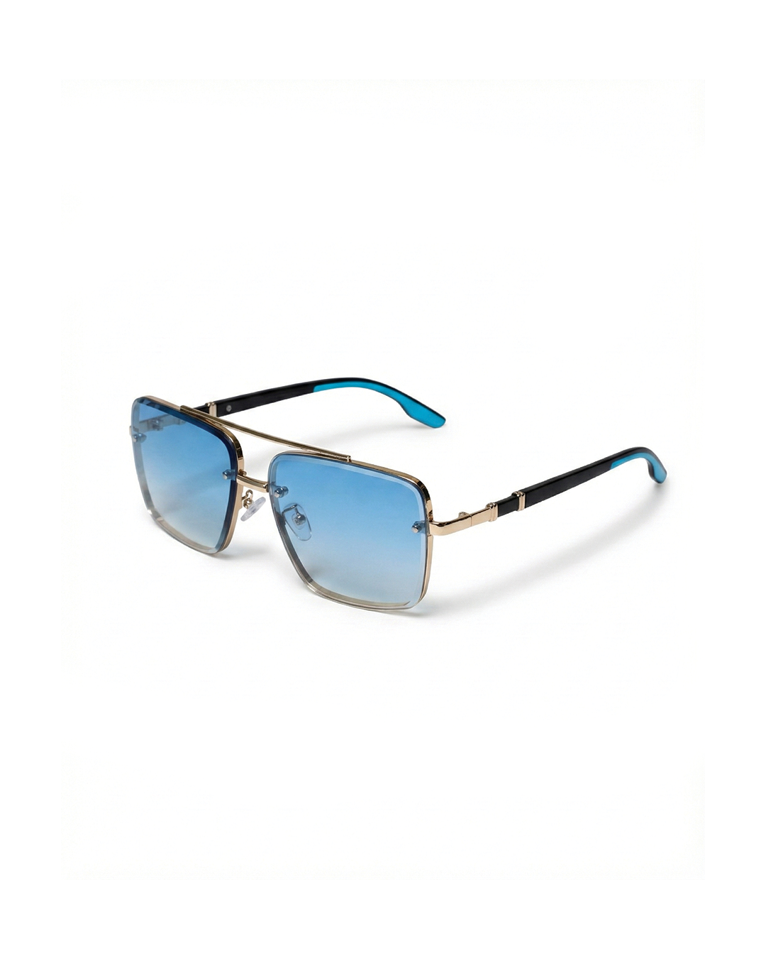 Unisex square aviator sunglasses with stylish gradient lenses and a durable metal frame for UV protection.