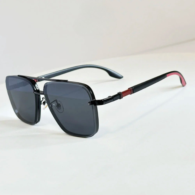 Classic square aviator sunglasses for men & women, featuring gradient lenses & metal frame for stylish comfort.