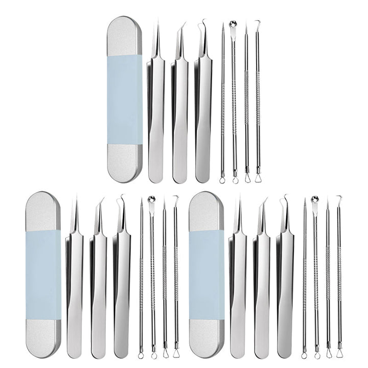 Stainless steel acne tool kit, durable and rust-resistant for long-term facial care