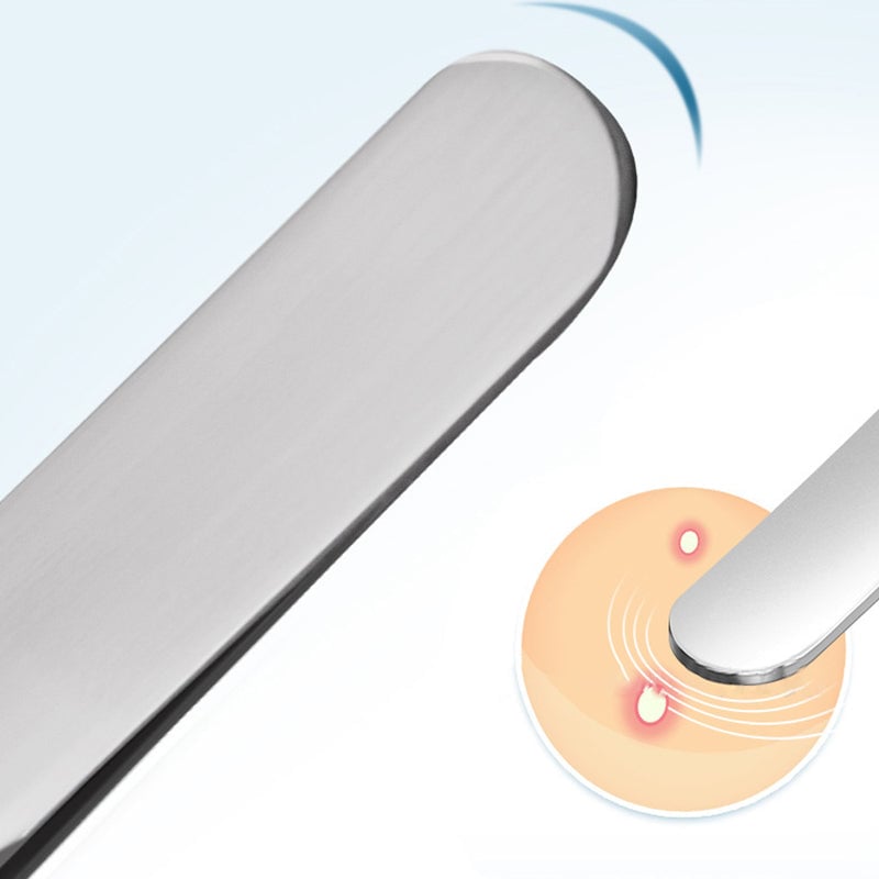 Set of stainless steel acne tools, various loops and needles for precise pore cleaning