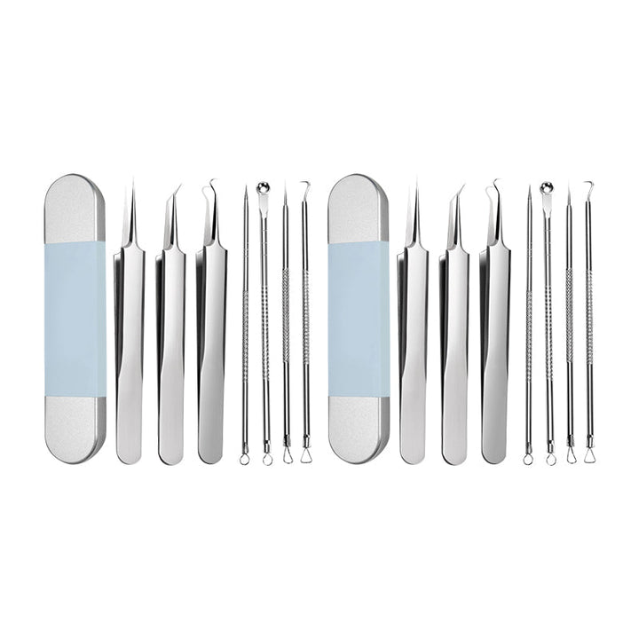 Product packaging showing the unisex blackhead & pimple remover tool kit, skin care essential