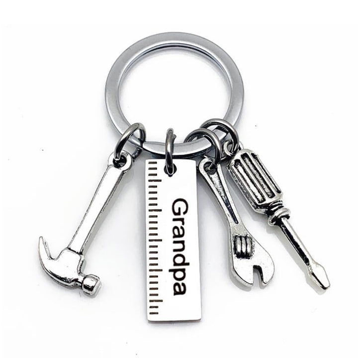 Elegant engraved stainless steel keychain, a durable and personalized gift for men.