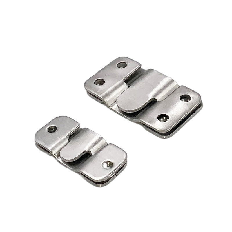 Invisible flush mount hanging with stainless steel interlock bracket for seamless display