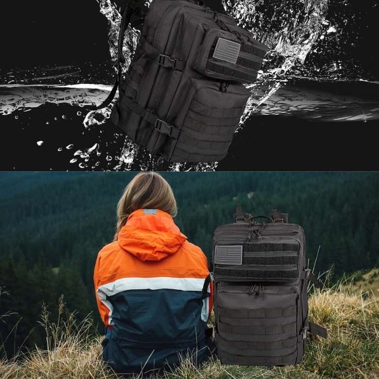 Versatile outdoor hiking backpack with ample storage for survival gear & camping essentials. Ready for adventure.