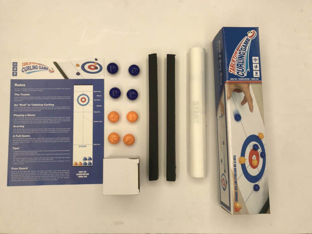 Tabletop Curling Game bringing friends together for a fun social indoor activity and friendly competition.
