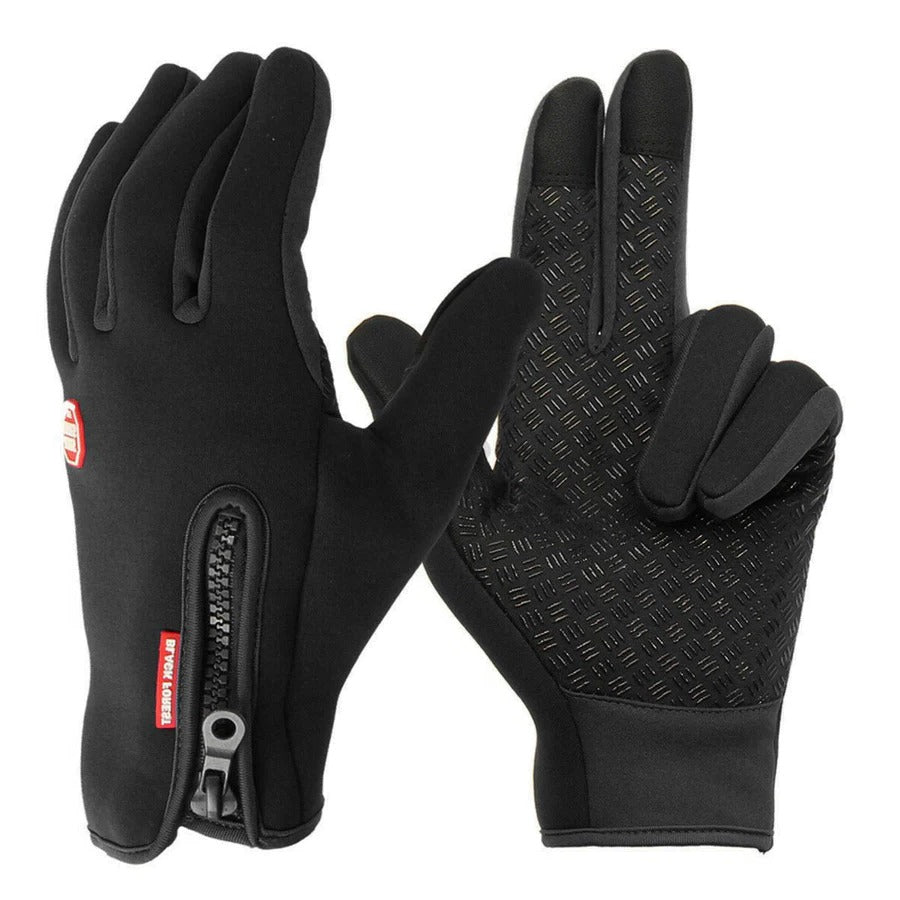 Cold weather unisex gloves, fleece lined for extra warmth, anti-slip grip for secure handling.